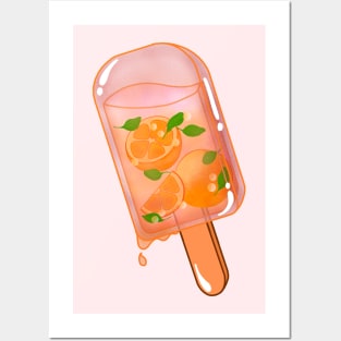 Fresh Orange Ice Pop Posters and Art